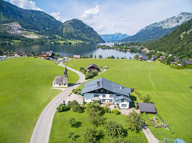 Haus Bischof aus der Luft